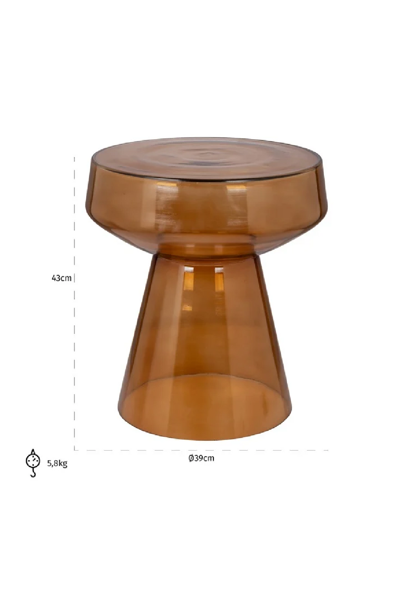 Brown Glass Side Table | OROA Bowen | Oroatrade.com