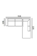 Cream 3-Seater Sofa with Ottoman | Richmond Interiors Lund | Oroatrade.com