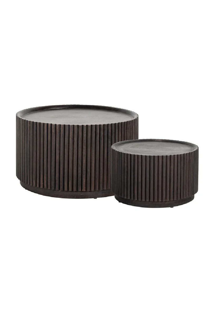 Round Wooden Coffee Table Set (2) | OROA Vici | Oroatrade.com