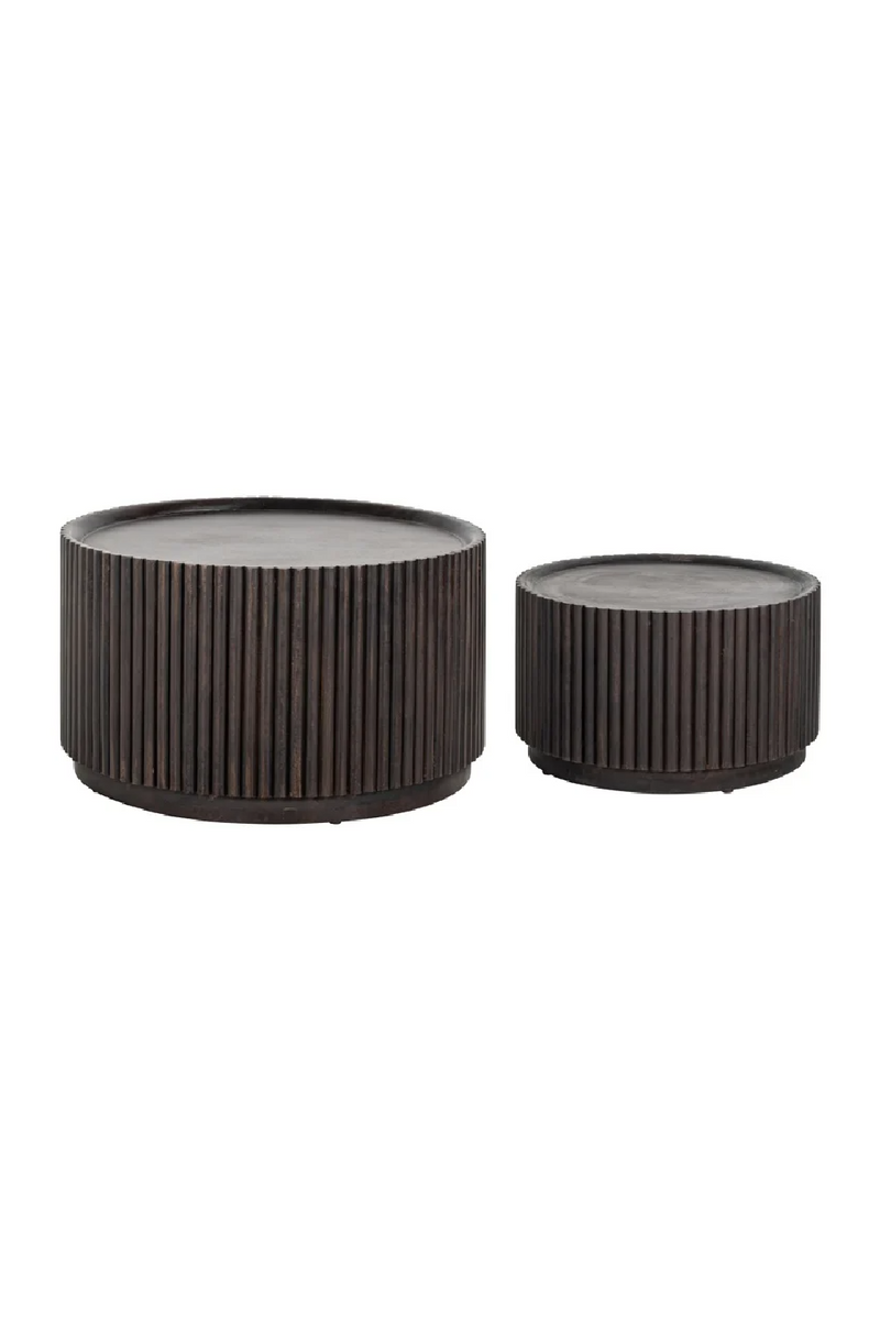 Round Wooden Coffee Table Set (2) | OROA Vici | Oroatrade.com