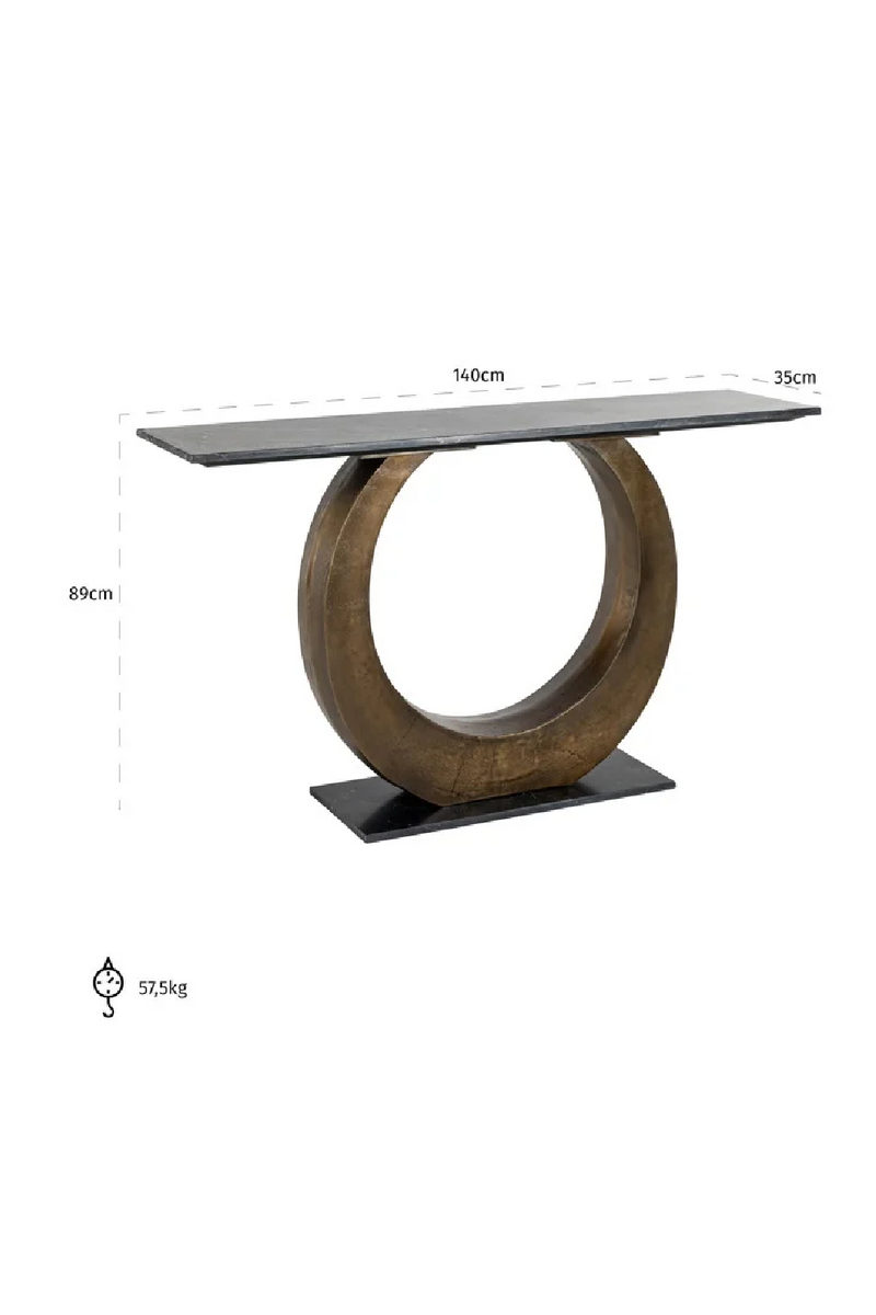 Aluminium Ring Console Table | OROA Luna | Oroatrade.com