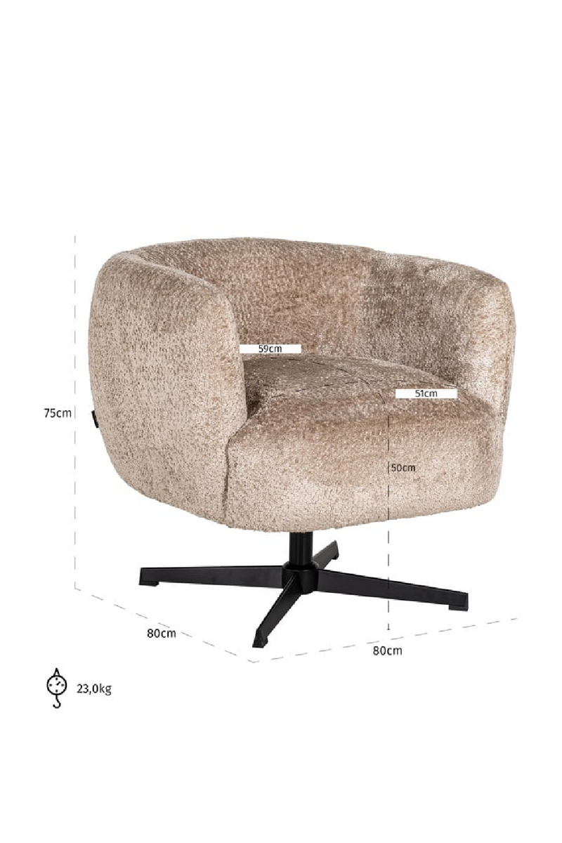 Upholstered Swivel Easy Chair | OROA Estelle | Oroatrade.com