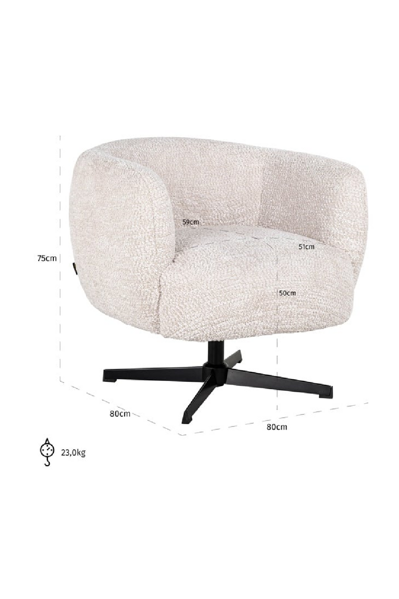 Upholstered Swivel Easy Chair | OROA Estelle | Oroatrade.com