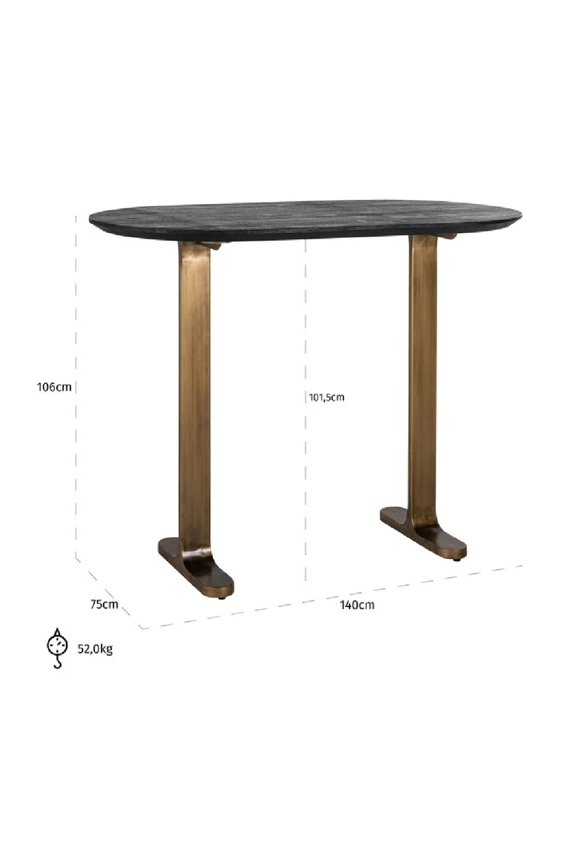 Oval Mango Wood Bar Table | OROA Revelin | Oroatrade.com