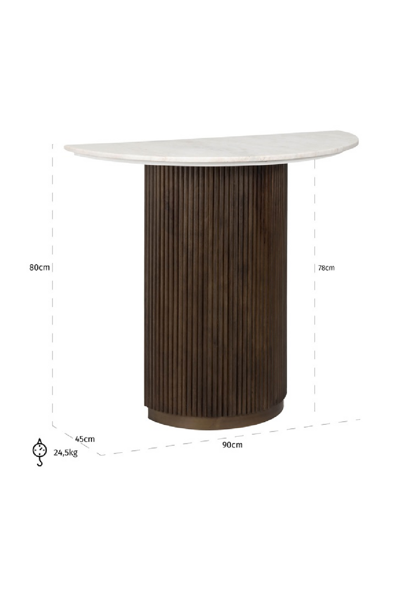 Semi-Circle Marble Console | OROA Mayfield | Oroatrade.com