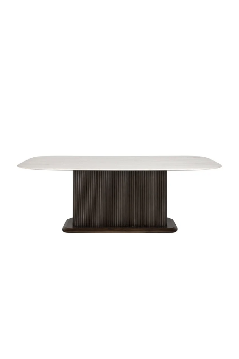 White Marble Rectangular Dining Table | OROA Mayfield | Oroatrade.com