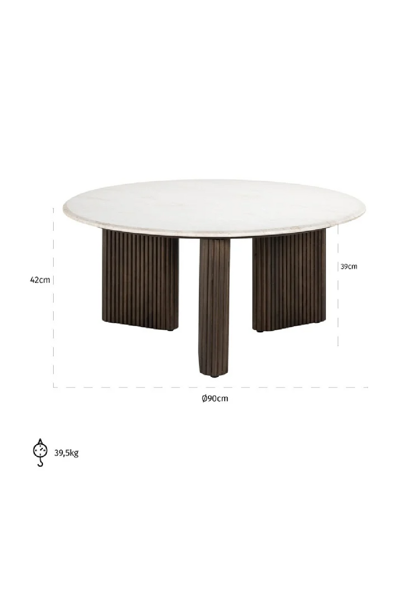 Round White Marble Coffee Table | OROA Mayfield | Oroatrade.com