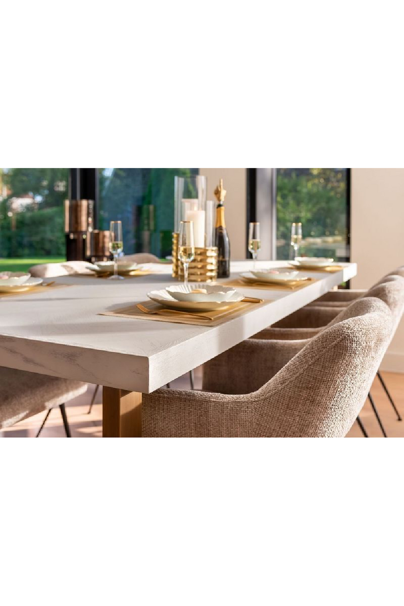 Cream Oak Dining Table | OROA Whitebone | Oroatrade.com