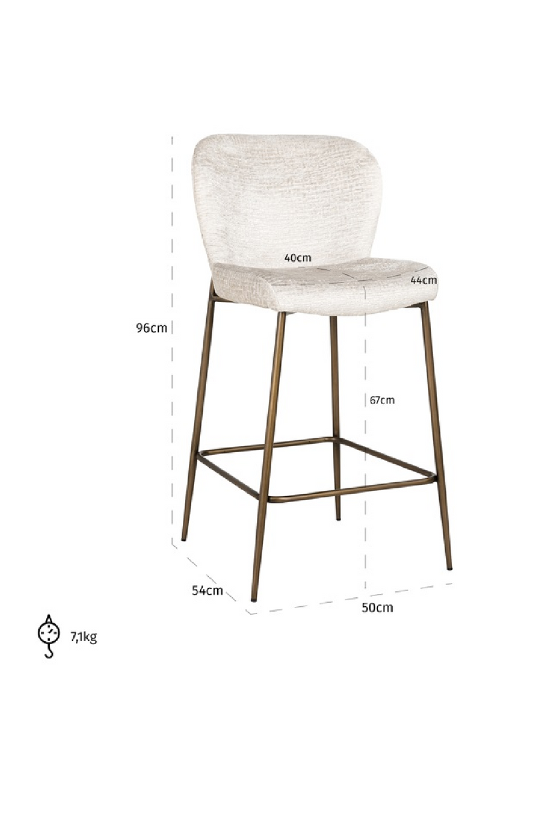 Upholstered Counter Stool | OROA Darby | Oroatrade.com