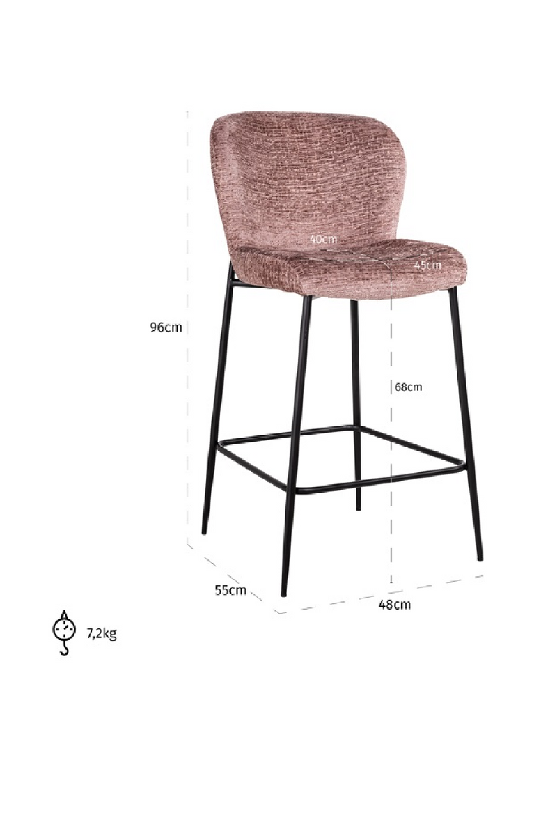 Upholstered Counter Stool | OROA Darby | Oroatrade.com
