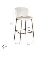 Upholstered Bar Stool | Richmond Interiors Darby | Oroatrade.com