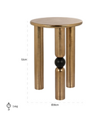 Gold Round Side Table | Richmond Interiors Marshall | Oroatrade.com