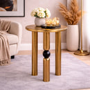 Gold Round Side Table | Richmond Interiors Marshall