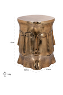 Gold Sculptural Face Side Table | Richmond Interiors Hedron | Oroatrade.com