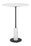 White Marble Pedestal Bar Table | Richmond Interiors Jagger | Oroatrade.com