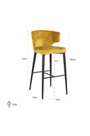 Modern Wingback Bar Chair | Richmond Interiors Taylor | Oroatrade.com