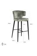Modern Wingback Bar Chair | Richmond Interiors Taylor | Oroatrade.com
