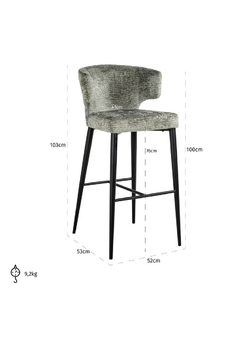 Modern Wingback Bar Chair | OROA Taylor | Oroatrade.com