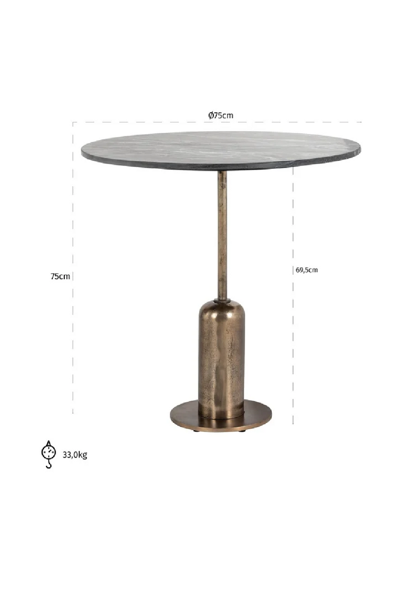 Round Marble Pedestal Dining Table | OROA Logan | Oroatrade.com