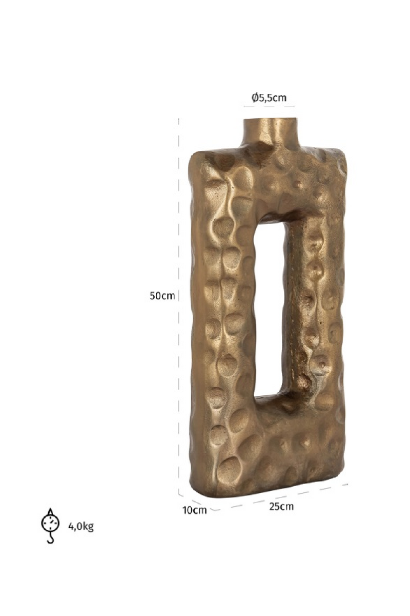 Rustic Aluminium Vase | OROA Samuel | Oroatrade.com