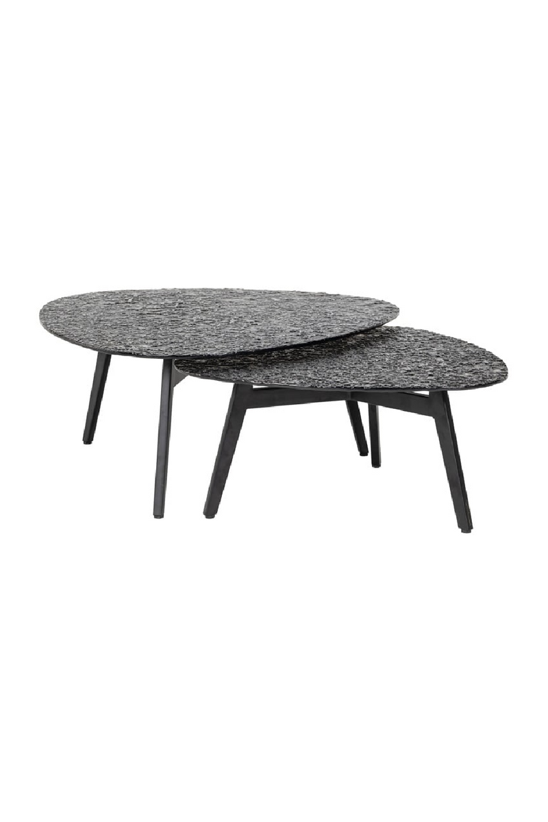 Black Glass Coffee Table Set (2) | OROA Riley | Oroatrade.com