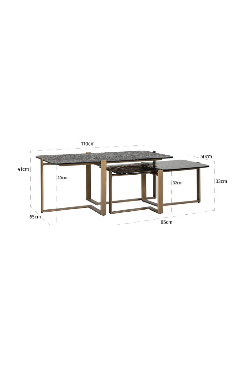 Textured Glass Nested Coffee Tables (2) | OROA Sterling | Oroatrade.com