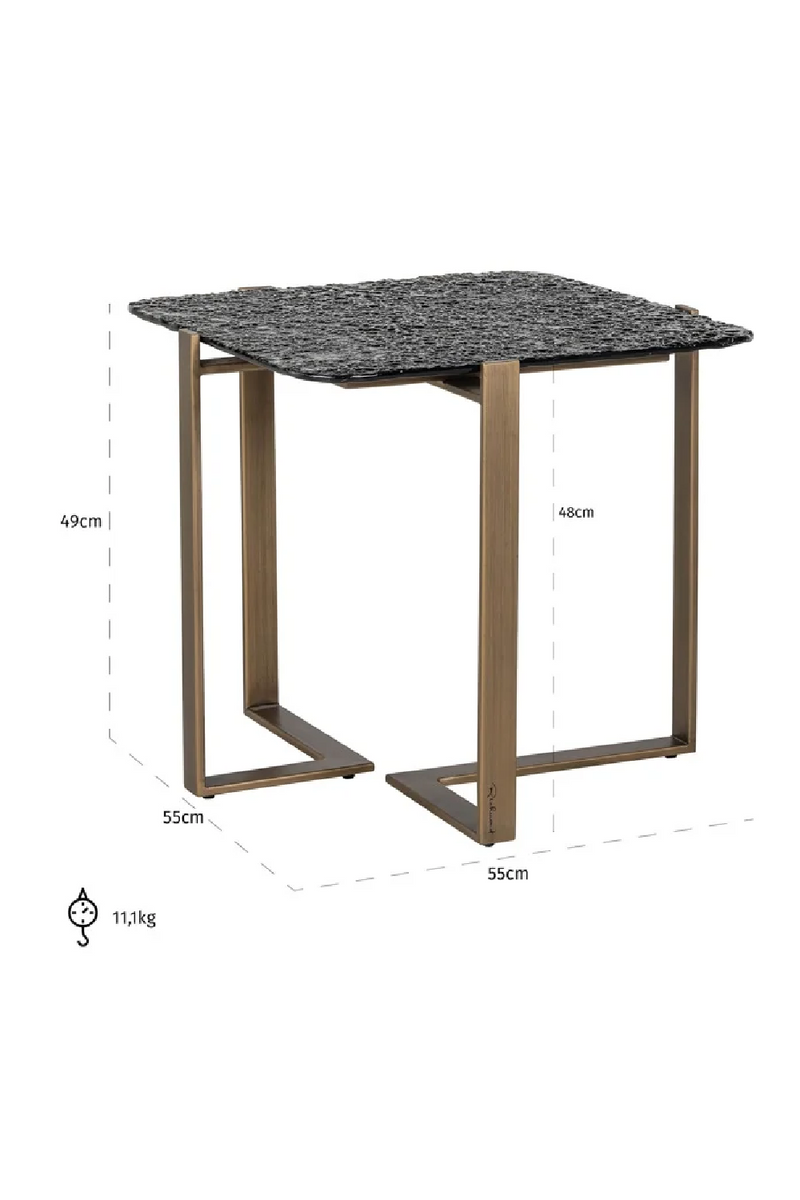 Textured Glass Side Table | OROA Sterling | Oroatrade.com