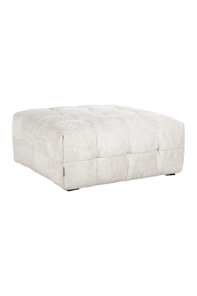 Cream Tufted Pouf | OROA Merrol | Oroatrade.com