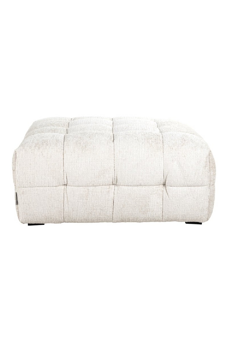 Cream Tufted Pouf | OROA Merrol | Oroatrade.com