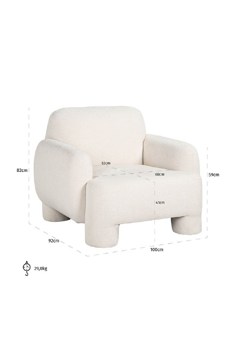 White Modern Easy Chair | OROA Boli | Oroatrade.com