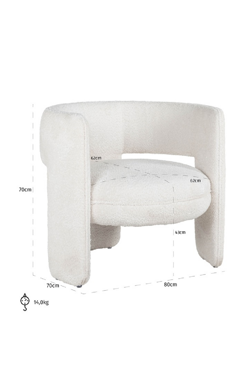 White Modern Accent Chair | OROA Lima | Oroatrade.com