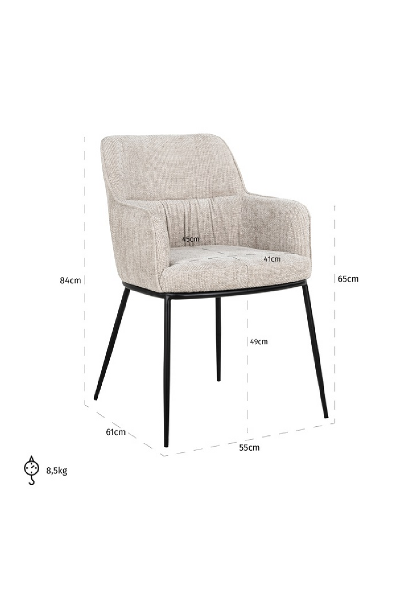 Upholstered Dining Armchair | OROA Bella | Oroatrade.com