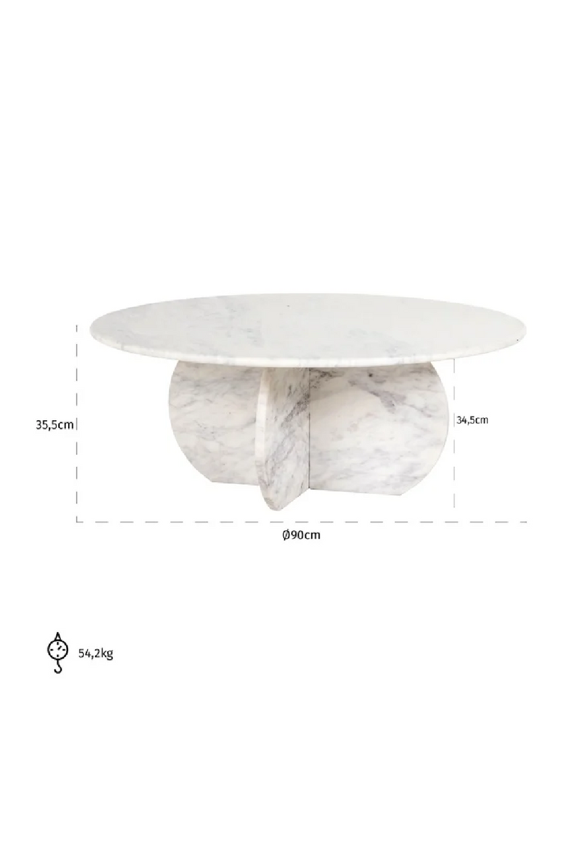 White Marble Coffee Table | OROA Holmes | Oroatrade.com