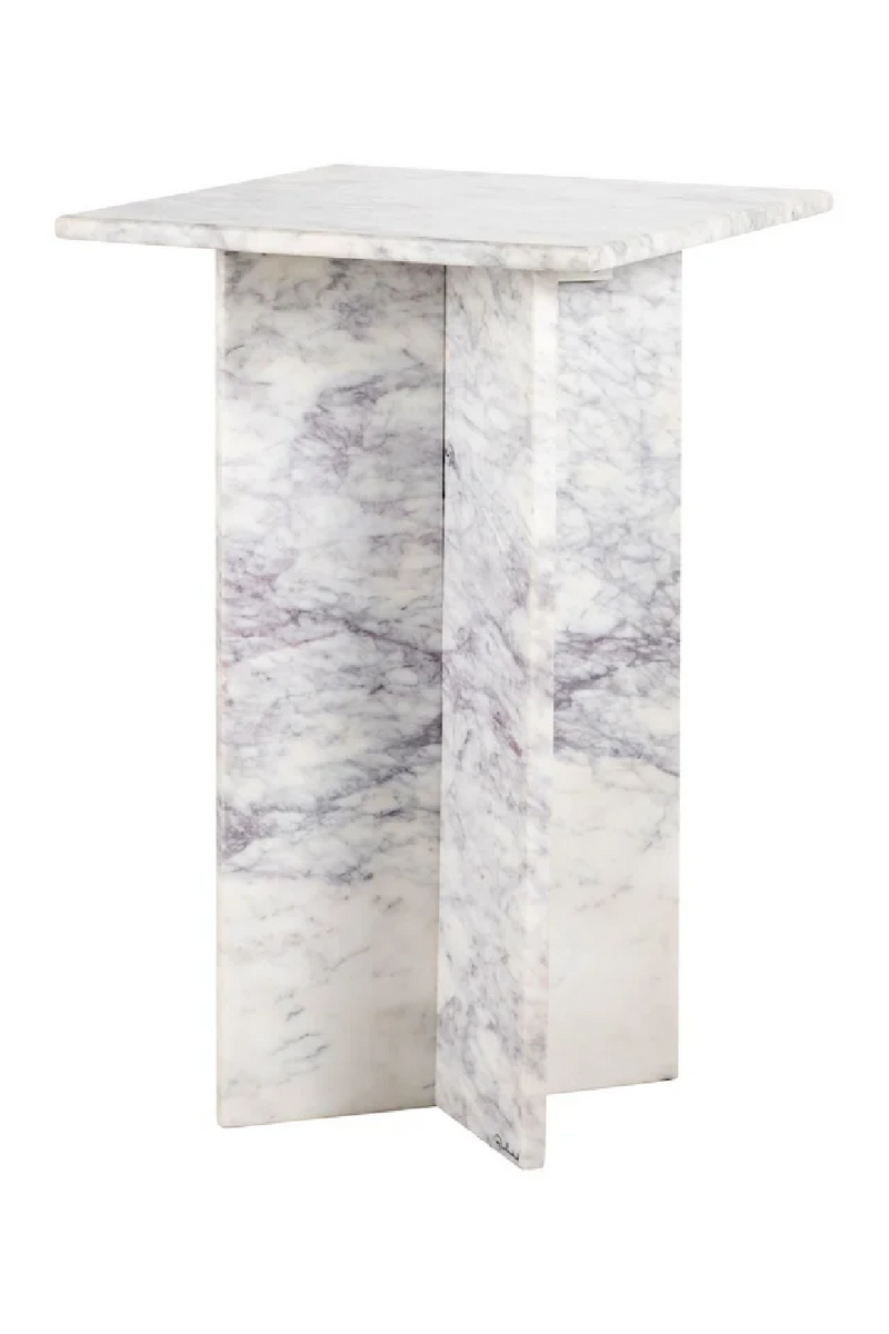 White Marble Square Side Table | OROA Holmes