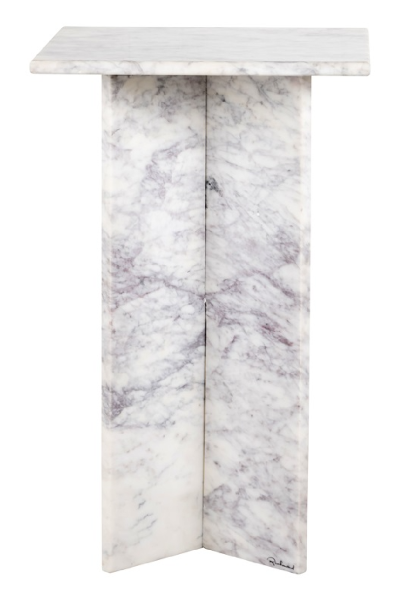 White Marble Square Side Table | OROA Holmes