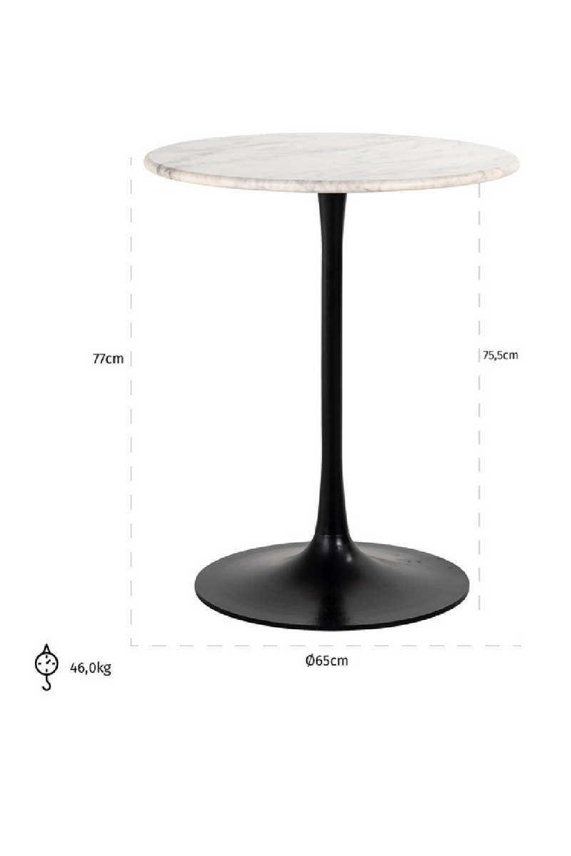 Marble Pedestal Bistro Table | OROA Carlten | Oroatrade.com