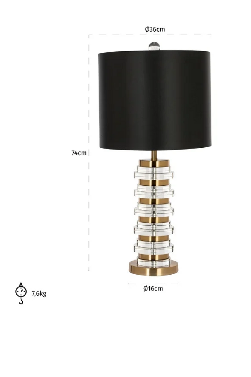 Black Modern Table Lamp | OROA Leonore | Oroatrade.com