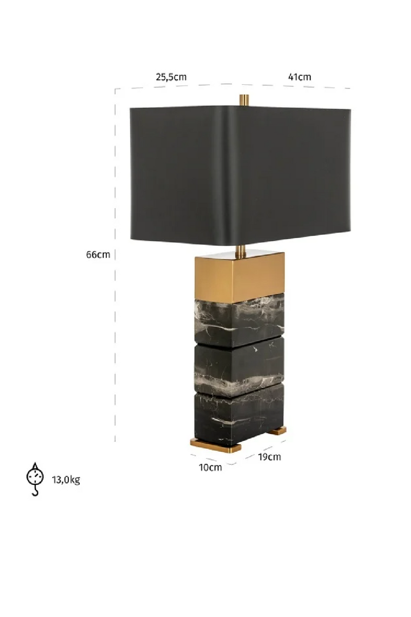 Black Marble Table Lamp | OROA Serena | Oroatrade.com