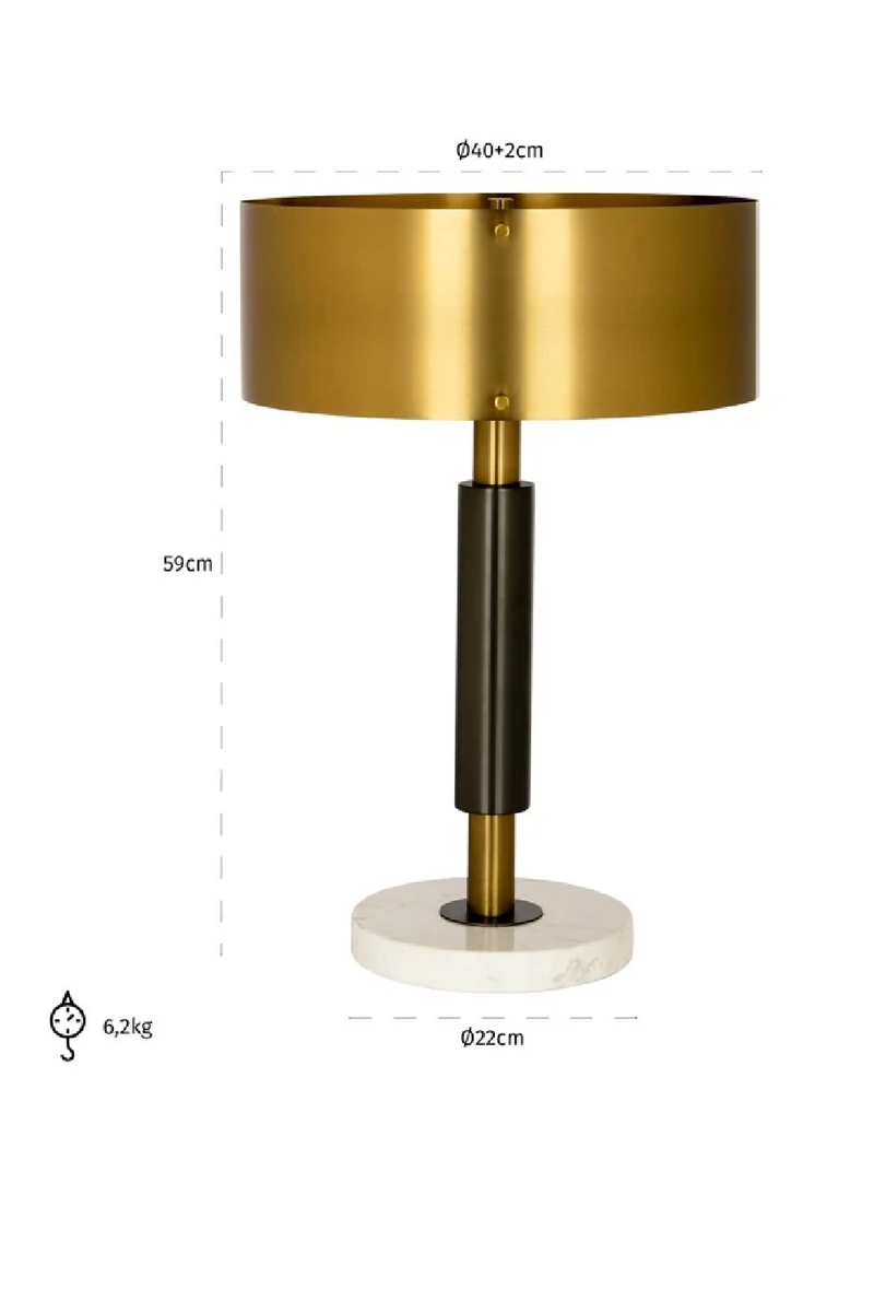 Gold Industrial Table Lamp | OROA Emine | Oroatrade.com