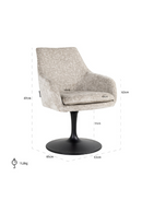 Pedestal Upholstered Swivel Chair | Richmond Interiors Marlon | Oroatrade.com