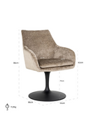 Pedestal Upholstered Swivel Chair | Richmond Interiors Marlon | Oroatrade.com