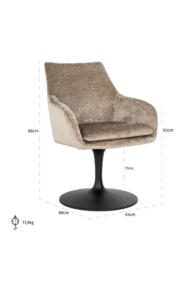 Pedestal Upholstered Swivel Chair | OROA Marlon | Oroatrade.com