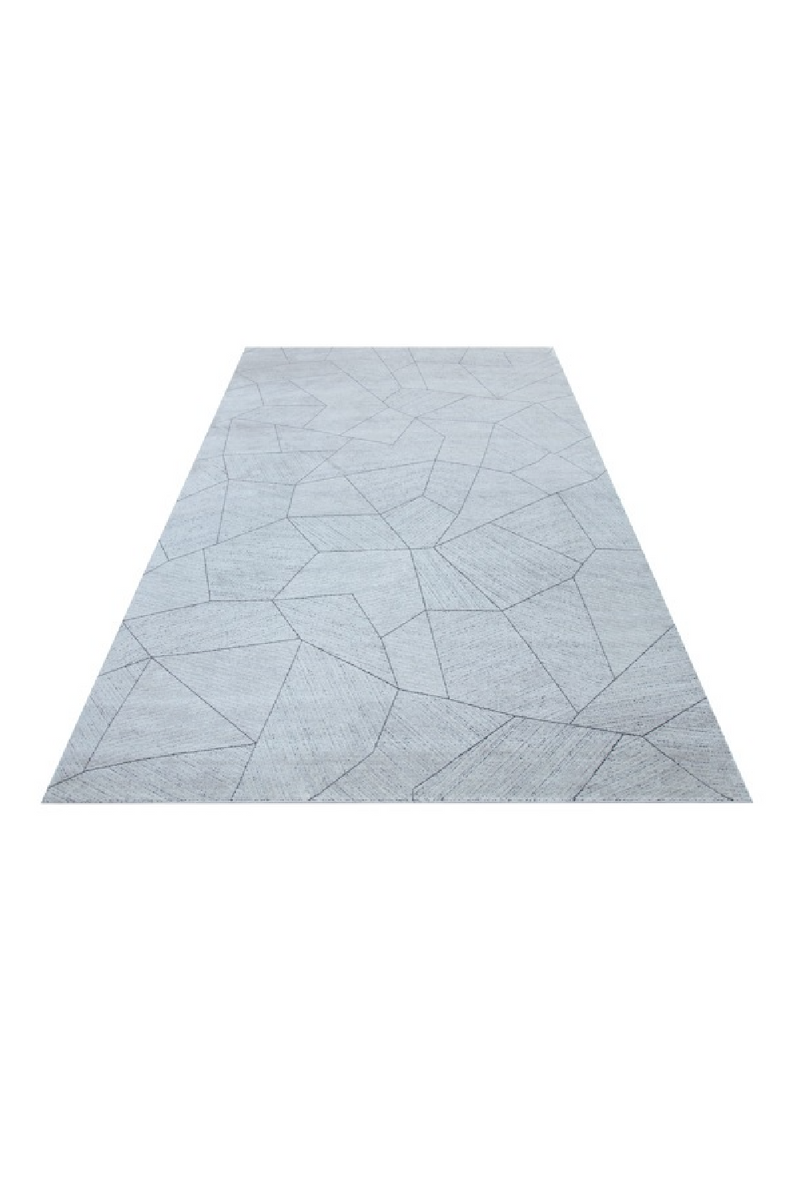 Beige Geometric Carpet 6'5" x 9'5" | OROA Deniz | Oroatrade.com