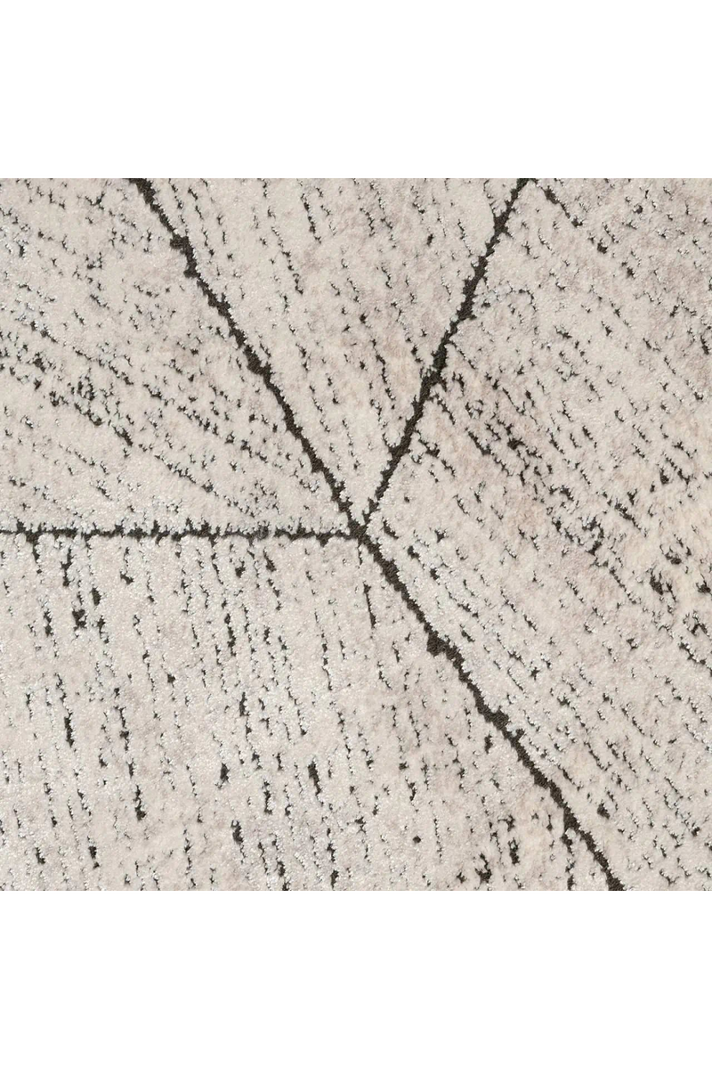 Beige Geometric Carpet 6'5" x 9'5" | OROA Deniz | Oroatrade.com