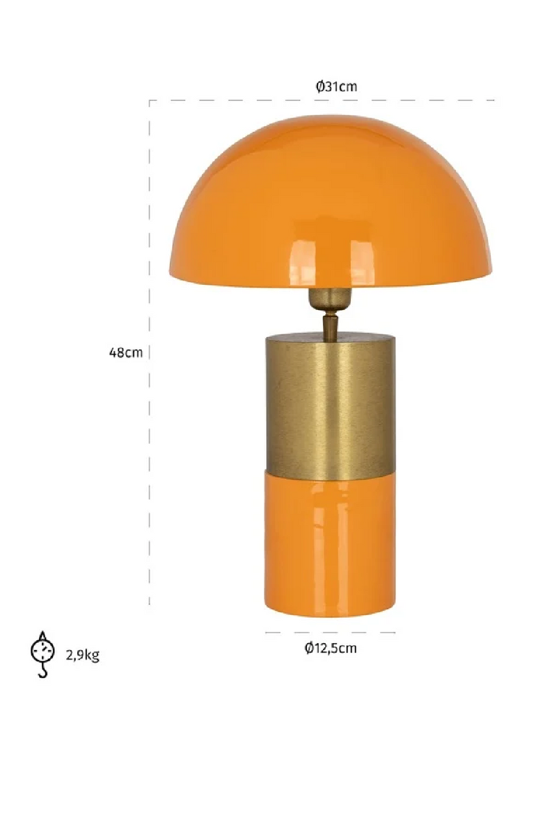 Orange Domed Table Lamp | OROA Twilla | Oroatrade.com