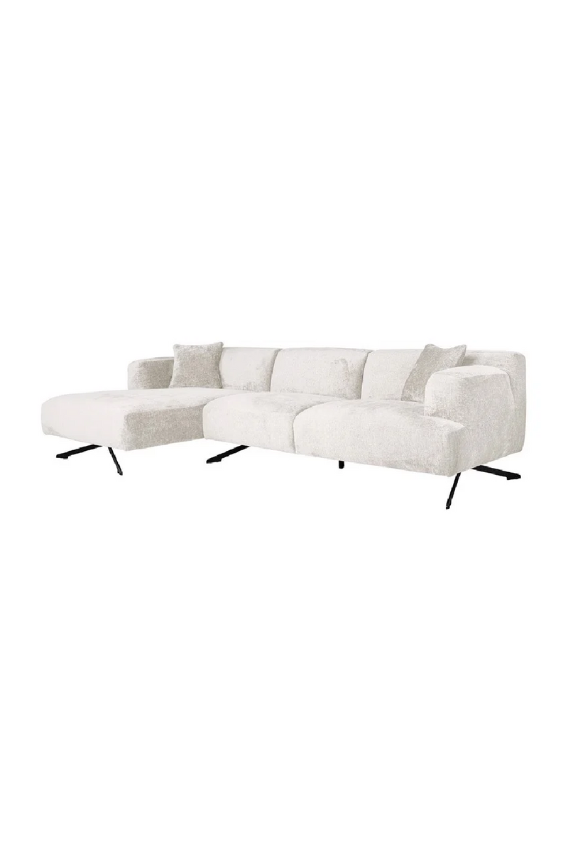 Cream 3-Seater Sofa with Lounge | OROA Donovan | Oroatrade.com