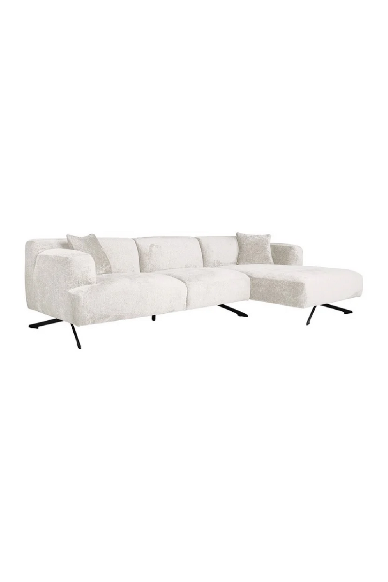 Cream 3-Seater Sofa with Lounge | OROA Donovan | Oroatrade.com
