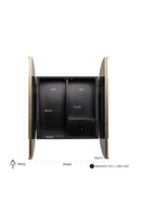 Circular Gold Wall Cabinet | Richmond Interiors Bowie | Oroatrade.com