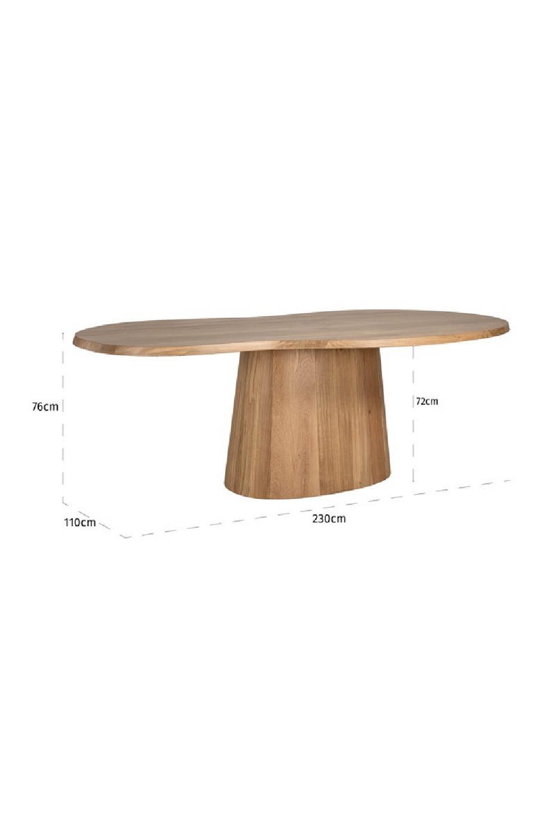Oak Organic-Shaped Dining Table | OROA Riva | Oroatrade.com