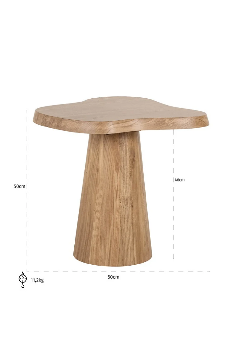 Natural Oak Side Table | OROA Riva | Oroatrade.com